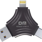 DM APD006 128GB 3 in 1 USB 3.0 Fasionable Triangle Pendrive For IOS, PC, Maccbook 128 GB OTG Drive Compatible with Desktop Computer, Audio Player, Mobile, Netbook, Tablet, Television USB 3.0 Metal Case