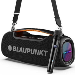 Blaupunkt Atomik Knightz 100W King of Boombox I 9 Aura Lights I BT Party Speaker 100 W Bluetooth Party Speaker  (Black, Stereo Channel)