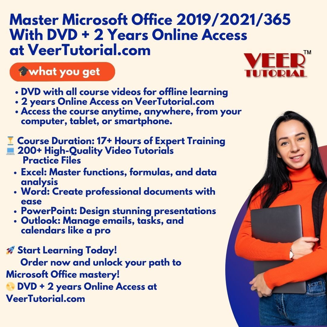 veertutorial Complete Microsoft Office 2019/2021/365 Video Training (English) - Image 2