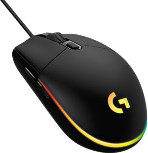 Logitech G102 Light Sync / Adj DPI Upto 8000, 6 Programmable Buttons, RGB Wired Ambidextrous Optical Gaming Mouse