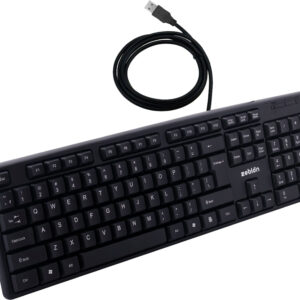 zebion K500 USB Keyboard Wired USB Standard Multi-device Keyboard Compatible with Desktop, Laptop, Mac Easy to Use,Plug and Play,Quick, Comfy Durable body  (Black)