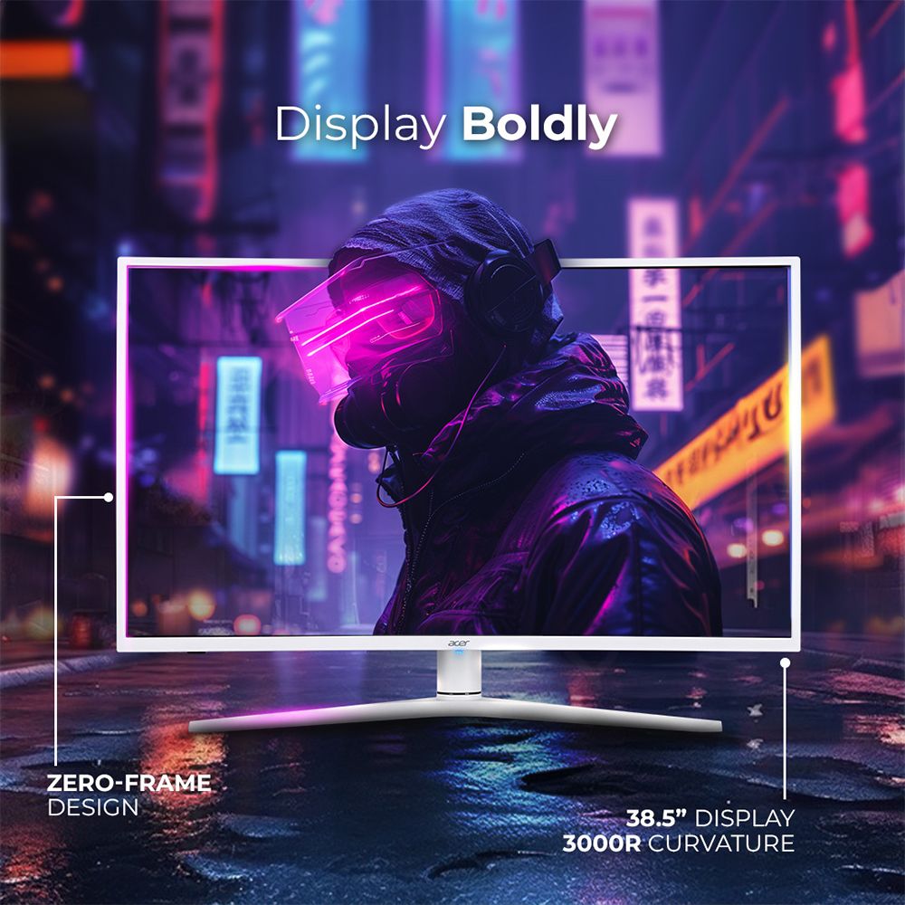 Acer XZ6 Series 97.79 cm (39 inch) Curved WQHD LED Backlit VA Panel with VESA DisplayHDR 400, DCI-P3 93% Color Gamut - Image 2