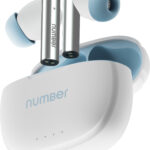 Number Navo Buds X1 w/ 50H Playtime, Dual Pairing, 13mm Speakers, ENC, 45ms Low Latency Bluetooth  (White Sky, In the Ear)