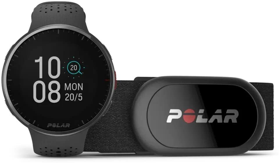 Polar Vantage V3 with H10 Heart Rate Sensor Sport Watch with GPS (Black) Smartwatch (Black Strap, Free Size)