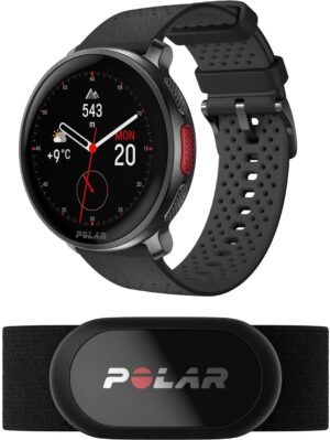 Polar Pacer Pro & H10-Modern GPS Sports Watch & Heart Rate Monitor (Grey-Black) Smartwatch  (Grey-Black Strap, Free Size)
