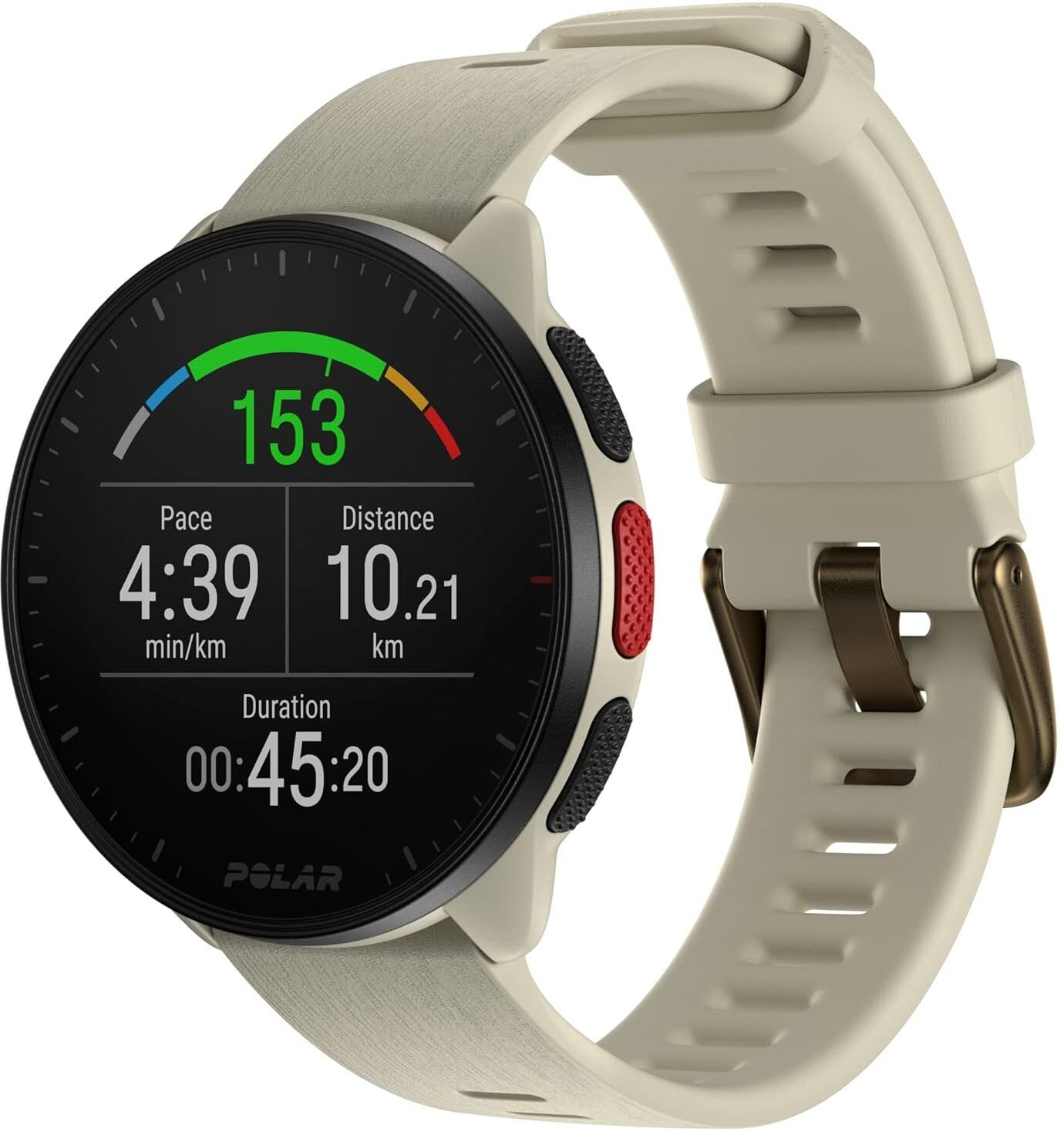 Polar Pacer Ultra-Light GPS Fitness Tracker (White) Smartwatch (White Strap, Free Size)