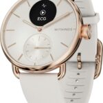 Withings Scanwatch2 Heart Health Monitor, ECG, SPO2, 30 Day Battery Life - 38mm Hybrid Smartwatch  (White-Gold Strap, 38mm)
