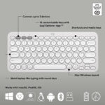 Logitech Pebble 2 Combo Bluetooth Standard Multi-device Keyboard Compatible with Desktop, Laptop, Mac multimedia_keys  (White)