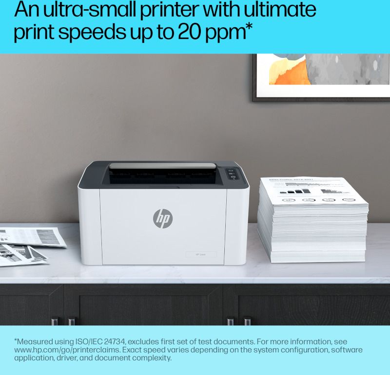 HP 1008W Single Function WiFi Monochrome Laser Printer (Toner Cartridge, 1 Ink Bottle Included) - Image 2
