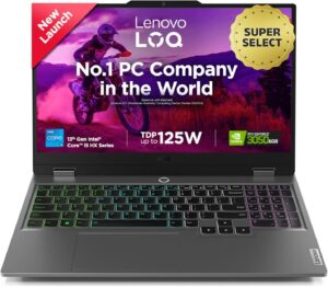 Lenovo LOQ Intel Core i5 13th Gen 13450HX - (16 GB/512 GB SSD/Windows 11 Home/6 GB Graphics/NVIDIA GeForce RTX 3050) LOQ 15IRX9D2 Gaming Laptop  (15.6 Inch, Luna Grey, 2.38 kg, With MS Office)
