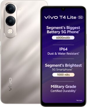 vivo T4 Lite 5G Charger in the Box (Titanium Gold, 256 GB) (8 GB RAM)