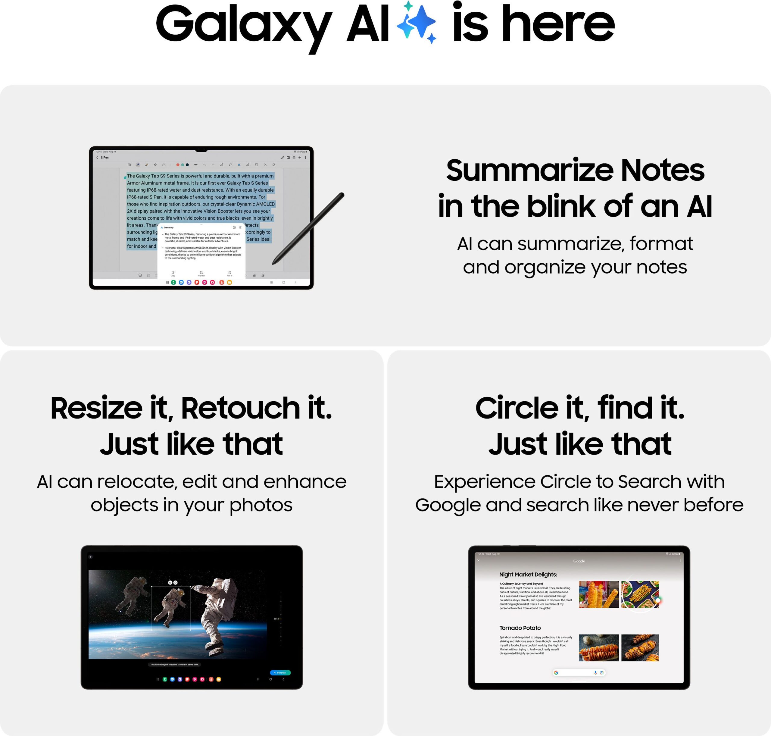 Samsung Galaxy Tab S9 12 GB RAM 256 GB ROM 11.0 Inch with Wi-Fi+5G Tablet (Graphite) - Image 2