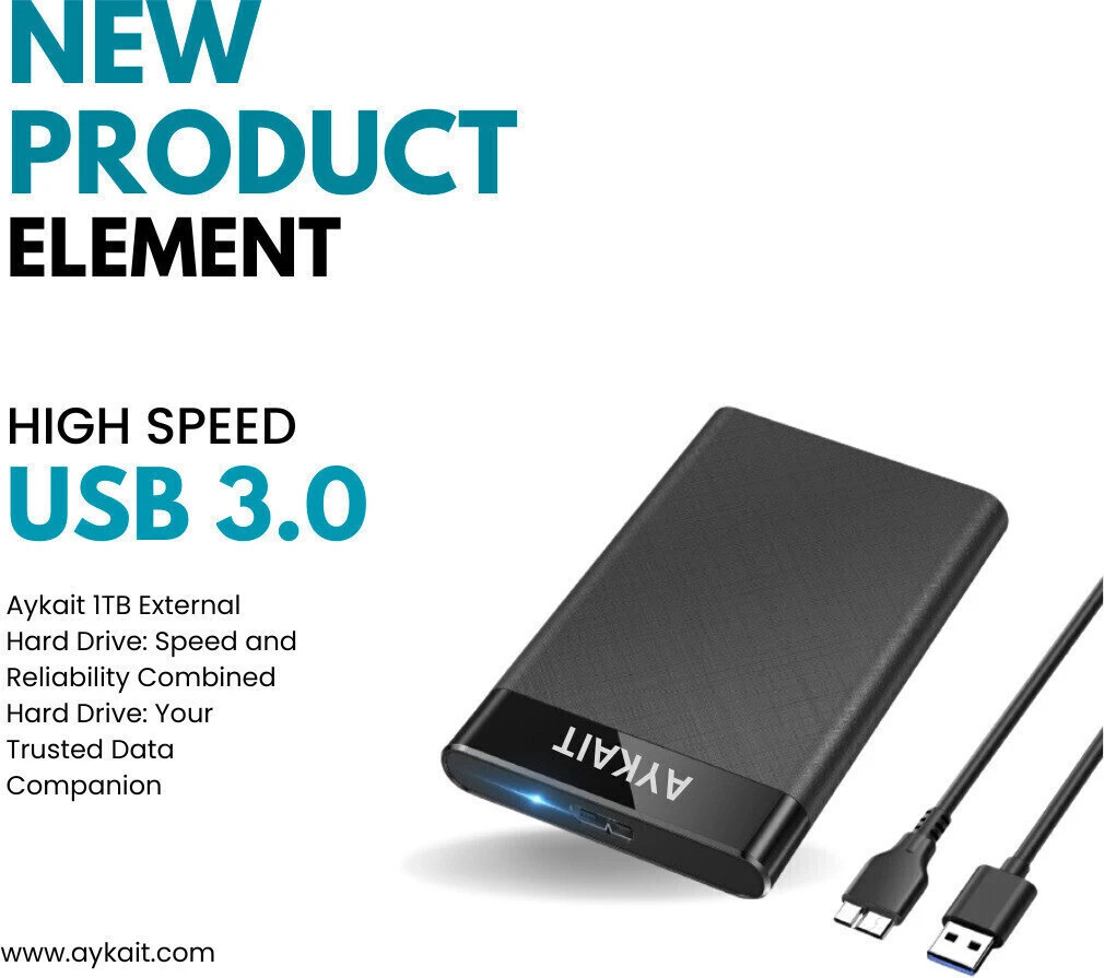 Aykait 1 TB External Hard Disk Drive (HDD) - Image 3
